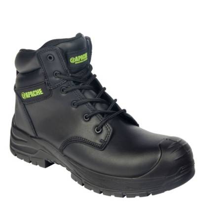 Apache Edmonton Black Recycled Leather Waterproof Safety Boot Size 10
